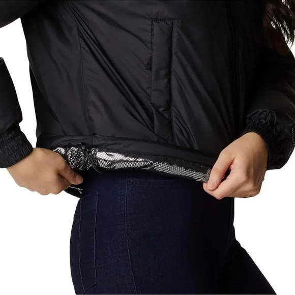 Columbia Women's Pike Lake Cropped Puffer winter Jacket - Black NWT - Picture 5 of 7
